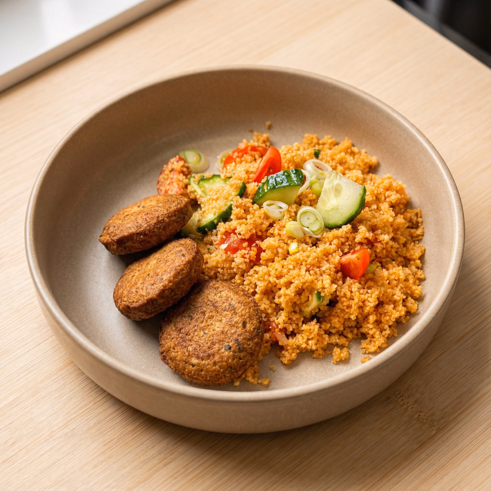 Couscous mit drei Falafel aus dem Montelino Bistro